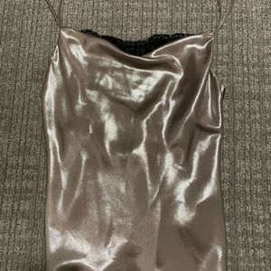NWT Metallic and lace camisole top